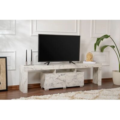 Support TV Hanah Home Enclave - Marbre Fressia - Publicité Support TV Hanah Home Enclave - Marbre Fressia - Publicité