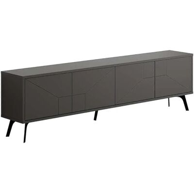 Hanah Home Meuble TV Dune - Anthracite - Rangement Média Moderne - Publicité Hanah Home Meuble TV Dune - Anthracite - Rangement Média Moderne - Publicité