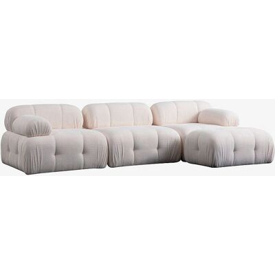 Hanah Home Muffin Canapea de colț 4 locuri - Albă Hanah Home Muffin Canapea de colț 4 locuri - Albă