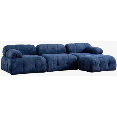Hanah Home Muffin canapea de colț 4 locuri - Albastru - Sofaer cu chaise longue Hanah Home Muffin canapea de colț 4 locuri - Albastru - Sofaer cu chaise longue