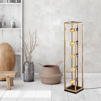 Opviq Kafes Gold Stehlampe - Stehlampe - Moderner Käfig-Design Opviq Kafes Gold Stehlampe - Stehlampe - Moderner Käfig-Design