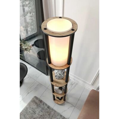 Lampa de podea Opviq KS-11107 - Iluminare modernă negru/maro Lampa de podea Opviq KS-11107 - Iluminare modernă negru/maro