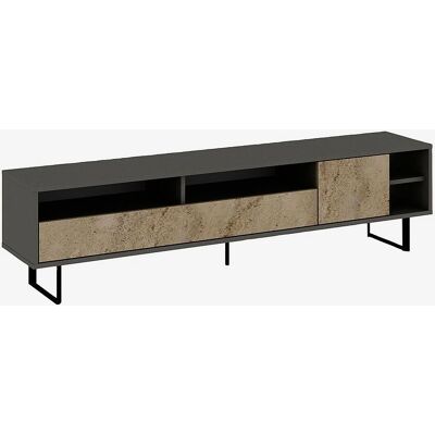 Hanah Home Luga Suport TV - Gri - Mobilier și Media Hanah Home Luga Suport TV - Gri - Mobilier și Media