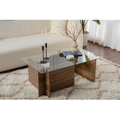 Hanah Home Vetrino Walnuss Couchtisch - Coffee Table Hanah Home Vetrino Walnuss Couchtisch - Coffee Table