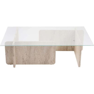 Hanah Home Flavio Travertin Couchtisch - Beistelltisch Hanah Home Flavio Travertin Couchtisch - Beistelltisch