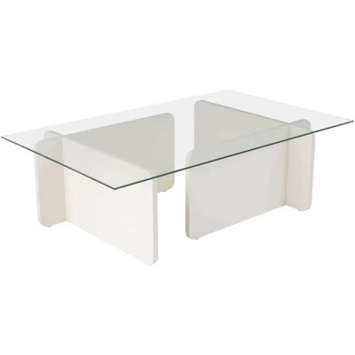 Hanah Home Flavio Table basse Blanche - Bois - Publicité Hanah Home Flavio Table basse Blanche - Bois - Publicité