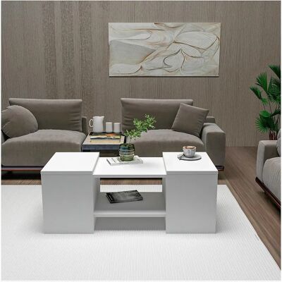 Hanah Home Sartos Hvit Salongbordsett - Kaffebordsett Hanah Home Sartos Hvit Salongbordsett - Kaffebordsett