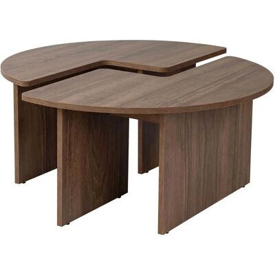 Hanah Home Walnuss Couchtisch Moira - Wohnzimmer Tisch Hanah Home Walnuss Couchtisch Moira - Wohnzimmer Tisch