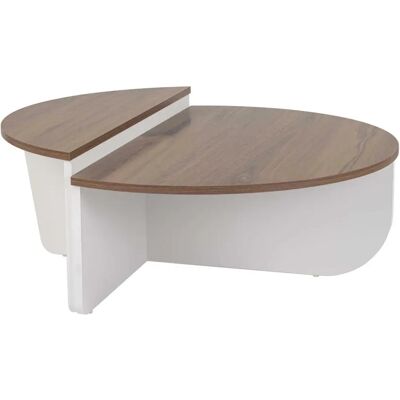 Hanah Home Orion Couchtisch - Walnuss, Weiß - Couchtisch Hanah Home Orion Couchtisch - Walnuss, Weiß - Couchtisch