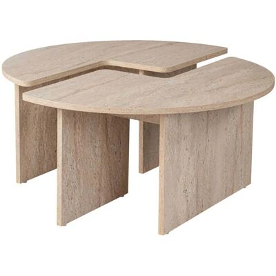 Hanah Home Stolik Kawowy Moira - Travertyn - Nowoczesny Minimalistyczny Styl - Stolik Kawowy Hanah Home Stolik Kawowy Moira - Travertyn - Nowoczesny Minimalistyczny Styl - Stolik Kawowy