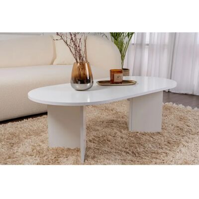 Hanah Home Hvit Oval Sofa Bord - Sofabord Hanah Home Hvit Oval Sofa Bord - Sofabord