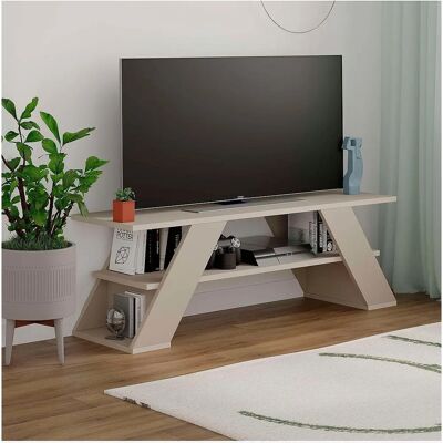 Meuble TV Homitis Farfalla Beige - Meuble TV - Publicité Meuble TV Homitis Farfalla Beige - Meuble TV - Publicité