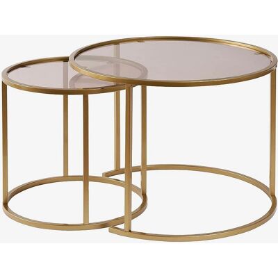 Skye Decor Aurum Couchtisch + Beistelltisch - Gold und Bronze Skye Decor Aurum Couchtisch + Beistelltisch - Gold und Bronze