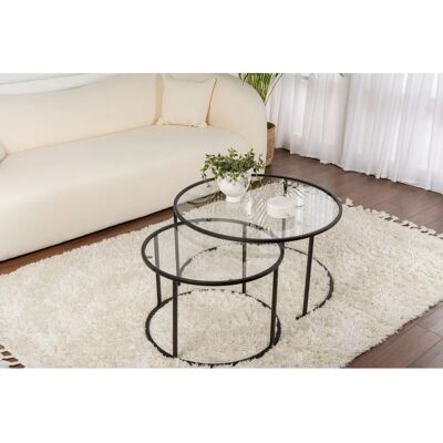 Homitis Aurum Double Schwarzes Sofabord-Set Homitis Aurum Double Schwarzes Sofabord-Set