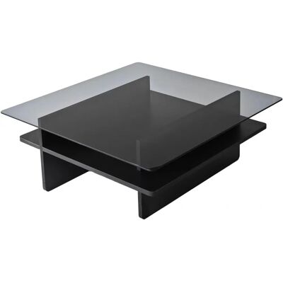 Hanah Home Homeroom Schwarzes gehardetes Glas Couchtisch - Sofabord Hanah Home Homeroom Schwarzes gehardetes Glas Couchtisch - Sofabord