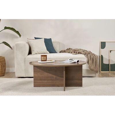 Woody Fashion Soleil Walnuss Couchtisch - Rund - 90cm Woody Fashion Soleil Walnuss Couchtisch - Rund - 90cm