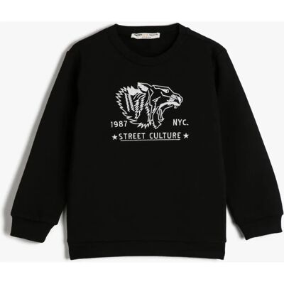 Sweatshirt Noir pour Garçons Koton - Coupe Normale - Sweatshirt Sweatshirt Noir pour Garçons Koton - Coupe Normale - Sweatshirt