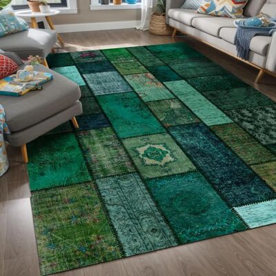 Bamyum - Trunk Chenille - Vert - 160x230 - Tapis - Publicité Bamyum - Trunk Chenille - Vert - 160x230 - Tapis - Publicité