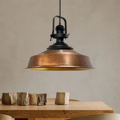 Asletl Vintage Metall Pendellampe - Verstellbare Länge - 41cm Durchmesser Asletl Vintage Metall Pendellampe - Verstellbare Länge - 41cm Durchmesser