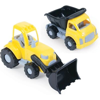 Dolu Jumbo Doppel-Baumaschinen-Set - Baufahrzeug-Set Dolu Jumbo Doppel-Baumaschinen-Set - Baufahrzeug-Set