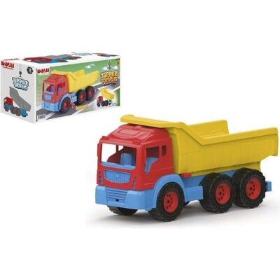 Dolu Großer Kipplaster - Rot & Gelb - Spielzeugtruck Dolu Großer Kipplaster - Rot & Gelb - Spielzeugtruck