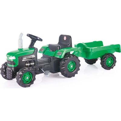 Dolu Green Tractor Pedal Ride-On with Trailer - Ride-On Tractor Dolu Green Tractor Pedal Ride-On with Trailer - Ride-On Tractor