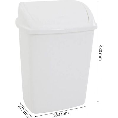 Poubelle Kaiser 26L Couvercle basculant Fixation murale Poubelle Kaiser 26L Couvercle basculant Fixation murale