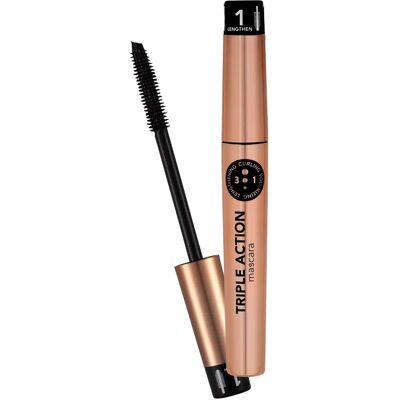 Flormar Triple Action Mascara - Black - 8ml Flormar Triple Action Mascara - Black - 8ml