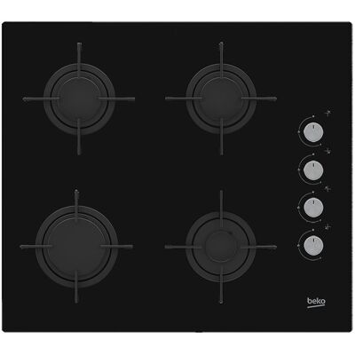 Beko HILG64120S Płyta Grzewcza Czarna Wbudowana 60 cm Gaz 4 Strefy Beko HILG64120S Płyta Grzewcza Czarna Wbudowana 60 cm Gaz 4 Strefy