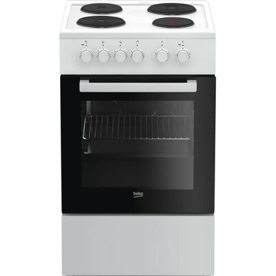Beko FSS56000GW - Zwart, Wit - Vrijstaand fornuis Beko FSS56000GW - Zwart, Wit - Vrijstaand fornuis