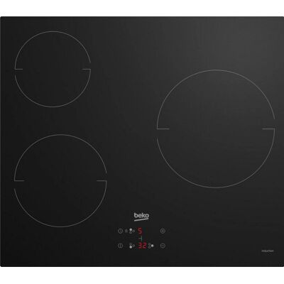 Beko Inductiekookplaat 60cm 3 Branders 5900W Zwart Beko Inductiekookplaat 60cm 3 Branders 5900W Zwart