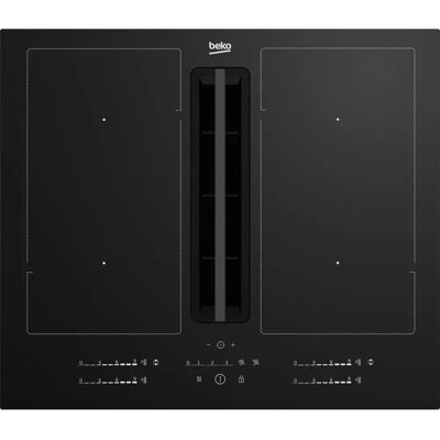 Beko HIXI64701UP Plaque à induction avec hotte intégrée - 4 zones, noir - Publicité Beko HIXI64701UP Plaque à induction avec hotte intégrée - 4 zones, noir - Publicité