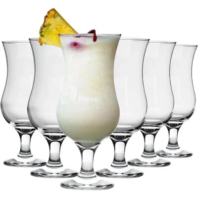 LAV Fiesta Pina Colada Hurricane Cocktail Glass Set - Cocktail Glasses LAV Fiesta Pina Colada Hurricane Cocktail Glass Set - Cocktail Glasses