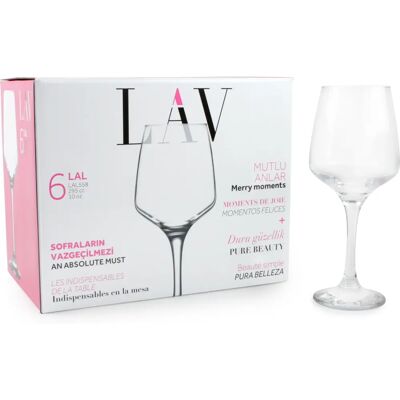 LAV Lal 6pcs Wine Glass Set - 295ml LAV Lal 6pcs Wine Glass Set - 295ml