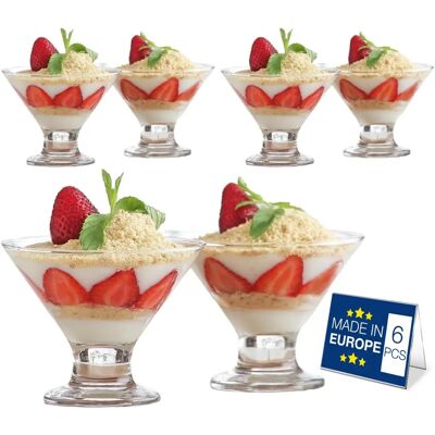 LAV Crema Glass Ice Cream Dessert Bowl - 165ml - Pack of 6 Serving Bowls Ice Cream Cups Clear LAV Crema Glass Ice Cream Dessert Bowl - 165ml - Pack of 6 Serving Bowls Ice Cream Cups Clear