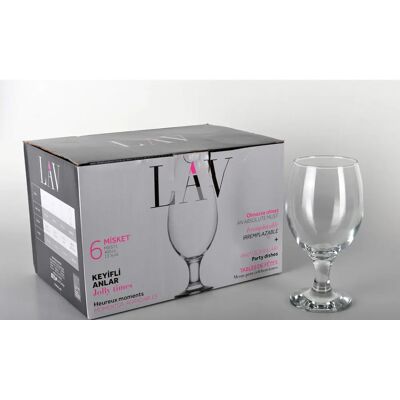LAV Misket Craft Beer Glasses Set - 6 Stemmed 400ml Clear LAV Misket Craft Beer Glasses Set - 6 Stemmed 400ml Clear