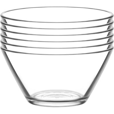 LAV Vega Clear Glass Cereal Bowls - Set of 6 - 345cc LAV Vega Clear Glass Cereal Bowls - Set of 6 - 345cc