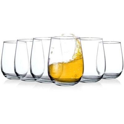 Conjunto de Vasos LAV Gaia - 475ml - Cristal Elegante - Apto para Lavavajillas - 6 Unidades Conjunto de Vasos LAV Gaia - 475ml - Cristal Elegante - Apto para Lavavajillas - 6 Unidades