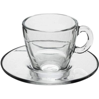 Pasabahce 95756 - Set di 12 tazze da espresso con piattini Aqua Pasabahce 95756 - Set di 12 tazze da espresso con piattini Aqua