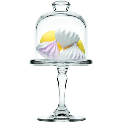 Pasabahce Modèle 117551 Mini plat à gâteau en verre avec cloche - Dessert Dish - Publicité Pasabahce Modèle 117551 Mini plat à gâteau en verre avec cloche - Dessert Dish - Publicité