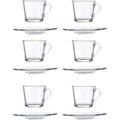 Pasabahce Basic Transparentes Glas 190 ml - Kaffeetassenset Pasabahce Basic Transparentes Glas 190 ml - Kaffeetassenset