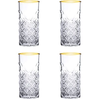 Pasabahce Longdrink Timeless 45cl - Przezroczyste Złoto - Zestaw 4 Pasabahce Longdrink Timeless 45cl - Przezroczyste Złoto - Zestaw 4