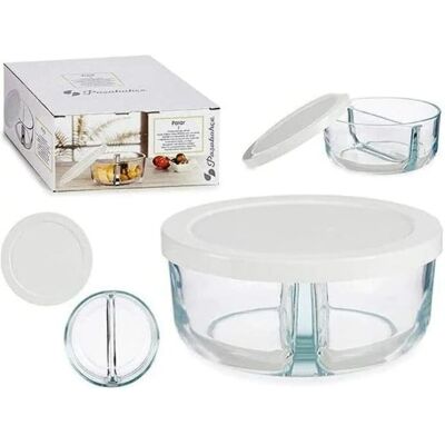 Pasabahce Modell 530683-1113225 Weiß Transparenter Glas Lunchbox - Lunchbox Pasabahce Modell 530683-1113225 Weiß Transparenter Glas Lunchbox - Lunchbox
