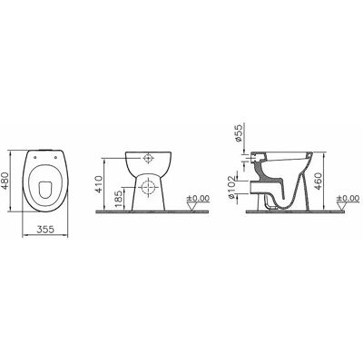 Vitra Conforma WC - 6L, Blanc, Accessible - Publicité Vitra Conforma WC - 6L, Blanc, Accessible - Publicité