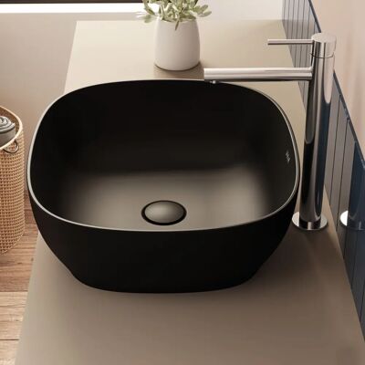 Vitra Options Rechteckiger Waschbecken Schwarz Matt Vitra Options Rechteckiger Waschbecken Schwarz Matt
