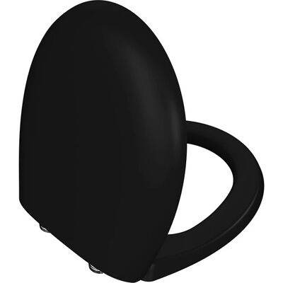 VitrA Memoria Siège WC Noir - Abaissement Automatique - Charnières en Acier Inoxydable - Publicité VitrA Memoria Siège WC Noir - Abaissement Automatique - Charnières en Acier Inoxydable - Publicité