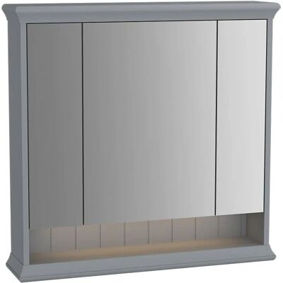 Vitra Valarte LED Spiegelschrank - 3 Türen, Grau Matt, 78cm Vitra Valarte LED Spiegelschrank - 3 Türen, Grau Matt, 78cm