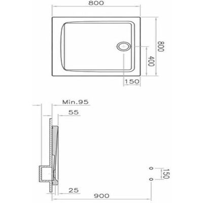 VITRA - ARKITEKT 5805L003M0578 - 80x80 - shower tray - Publicité VITRA - ARKITEKT 5805L003M0578 - 80x80 - shower tray - Publicité