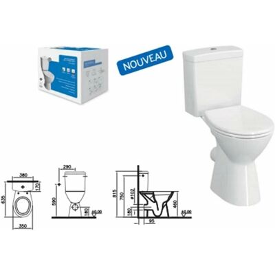 Vitra 9836B003-7204 - WC surélevé PMR avec charnières métalliques - Publicité Vitra 9836B003-7204 - WC surélevé PMR avec charnières métalliques - Publicité
