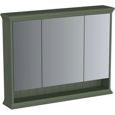 Armoire miroir LED Vitra Valarte - éclairage LED d'ambiance, 3 portes miroir, fermeture douce, MDF, étagères en verre - Publicité Armoire miroir LED Vitra Valarte - éclairage LED d'ambiance, 3 portes miroir, fermeture douce, MDF, étagères en verre - Publicité